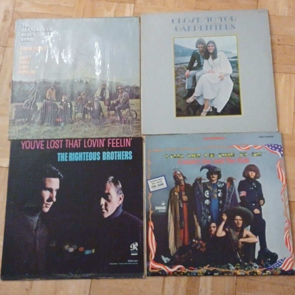 Vinyl Record Albums the Righteous Brothers, Carpenters,Country Joe and t…